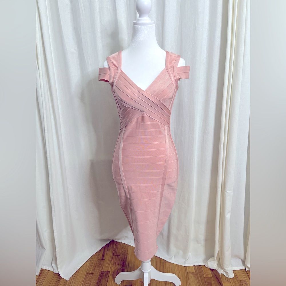 Meilum Women’s off shoulder Vneck  Bandage club party Bodycon Dress